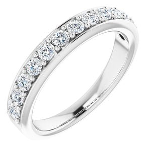 platinum 5/8 ctw diamond anniversary band  