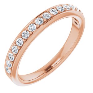 14k rose 1/3 ctw diamond anniversary band  