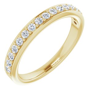 14k yellow 1/3 ctw diamond anniversary band  