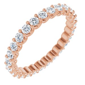 14k rose 9/10 ctw diamond eternity band