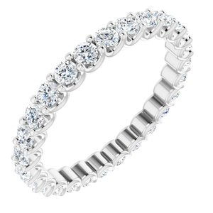 14k white 3/4 ctw diamond eternity band