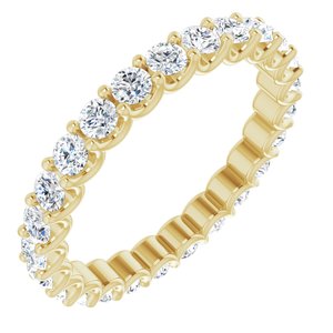 14k yellow 7/8 ctw diamond eternity band 