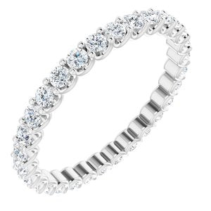 platinum 2 mm round 7/8 ctw diamond eternity band