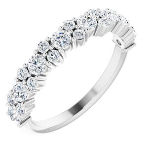 14k white 9/10 ctw diamond anniversary band