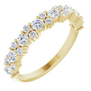 14k yellow 9/10 ctw diamond anniversary band