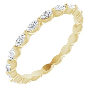 14k yellow 3/4 ctw diamond eternity band size 6.5  