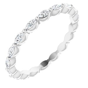 platinum 3/4 ctw diamond eternity band size 6.5  