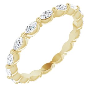 14k yellow 1/2 ctw diamond eternity band size 7.5