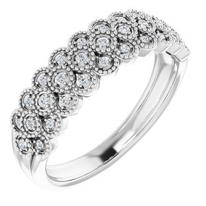 14k white 1/10 ctw diamond anniversary band