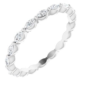 platinum 7/8 ctw diamond eternity band size 7  