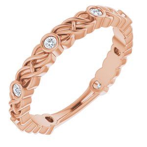 14k rose 1/6 ctw diamond anniversary band