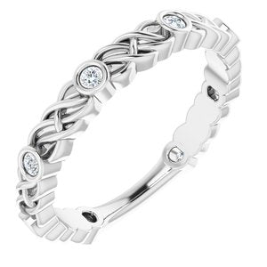 platinum 1/6 ctw diamond anniversary band