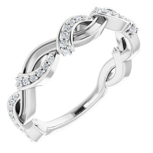 platinum 1/6 ctw diamond anniversary band 