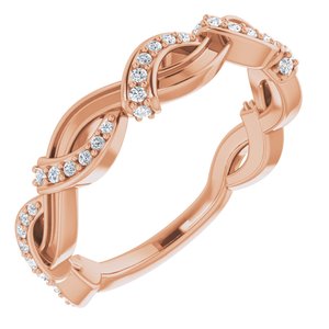 14k rose 1/6 ctw diamond anniversary band 