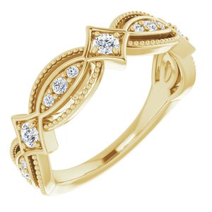 14k yellow 1/3 ctw diamond anniversary band