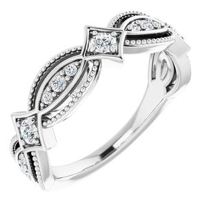 14k white 1/3 ctw diamond anniversary band