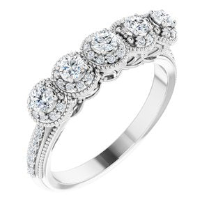 platinum 1/2 ctw diamond anniversary band