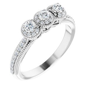 platinum 3/8 ctw diamond anniversary band