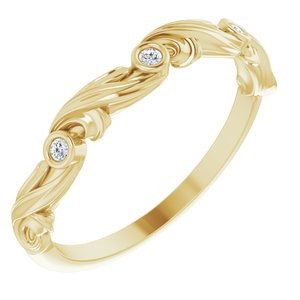 14k yellow .03 ctw diamond anniversary band