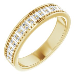 14k yellow 1/3 ctw diamond anniversary band 