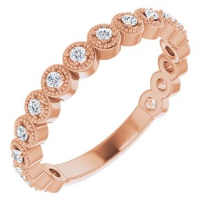 14k rose 1/5 ctw diamond anniversary band 