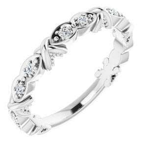 platinum 1/8 ctw diamond anniversary band