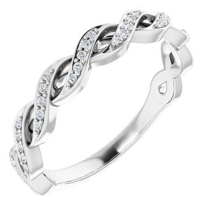 platinum 1/8 ctw diamond anniversary band 