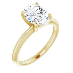 14k yellow 9x7 mm oval forever  moissanite engagement ring  