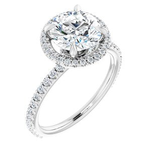 platinum 8 mm round forever  moissanite & 3/8 ctw diamond engagement ring  