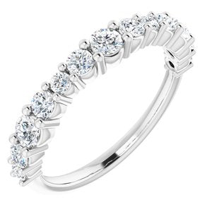 14k white 3/4 ctw diamond anniversary band  