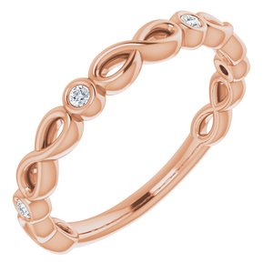 14k rose .06 ctw diamond anniversary band