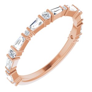 14k rose 1/2 ctw diamond anniversary band 