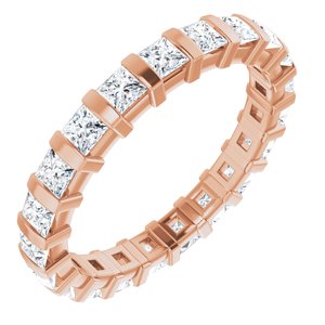 14k rose 1 1/5 ctw diamond eternity band 