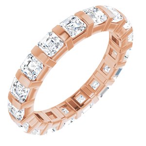 14k rose 1 9/10 ctw diamond eternity band 