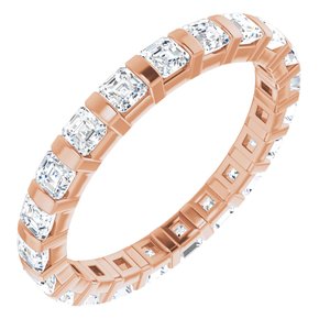 14k rose 1 1/5 ctw diamond eternity band 