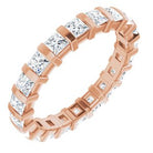 14k rose 1 1/2 ctw diamond eternity band 