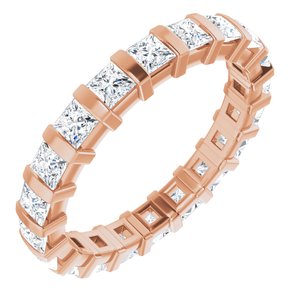 14k rose 1 1/2 ctw diamond eternity band 