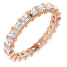 14k rose 1 1/8 ctw diamond eternity band 