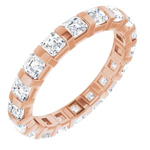 14k rose 1 3/4 ctw diamond eternity band 