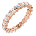 14k rose 1 1/2 ctw diamond eternity band 