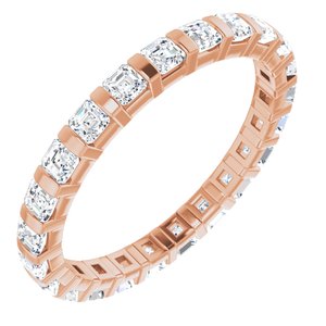 14k rose 1 1/6 ctw diamond eternity band 