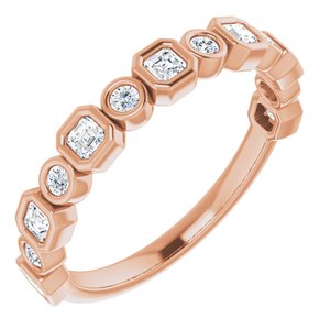 14k rose 1/2 ctw diamond anniversary band  