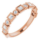 14k rose 1/2 ctw diamond anniversary band  