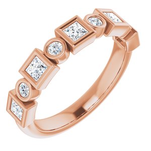 14k rose 1/2 ctw diamond anniversary band  