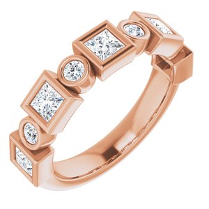 14k rose 1 ctw diamond anniversary band  