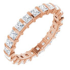 14k rose 1 1/5 ctw diamond eternity band 