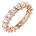 14k rose 1 7/8 ctw diamond eternity band 