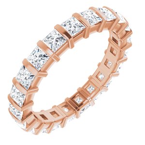 14k rose 1 1/2 ctw diamond eternity band 