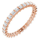 14k rose 1 ctw diamond eternity band 