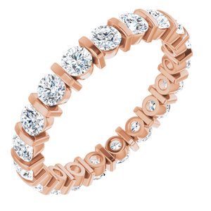 14k rose 1 3/4 diamond eternity band 